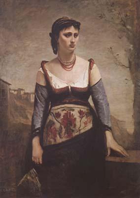 Jean Baptiste Camille  Corot Agostina (mk11) oil painting picture